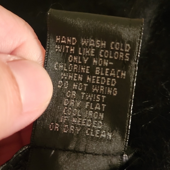 Sarah Spencer V-Neck Angora Rabbit Hair Lamb Wool Black Sweater Women's Large L - Picture 8 of 8